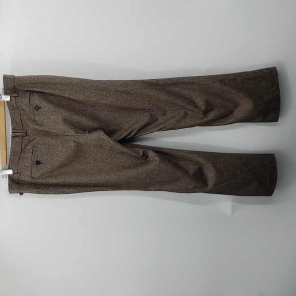 Talbots petites LUXE DONEGAL WINDSOR PANTS size 16P in mill brown/ivory multi - Picture 9 of 16